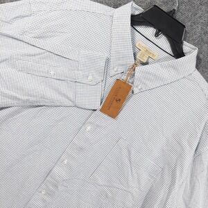 Elliot Mulryan Shirt Mens 2XL Blue Check Long Sleeve Button Down‎ Stretch Woven